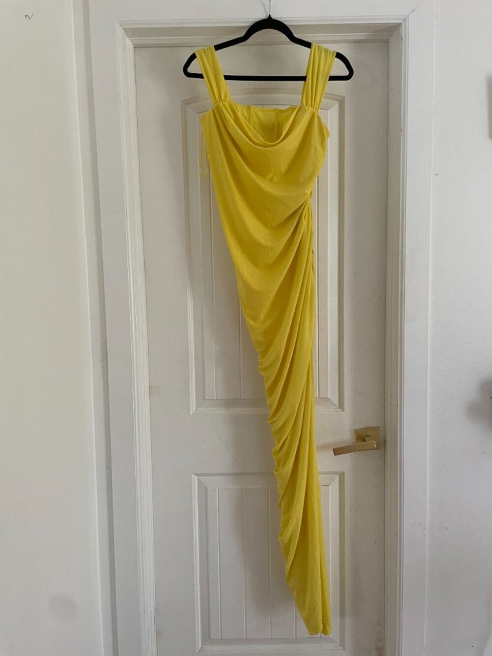 NWT STAUD Stormi Maxi Gown Yellow Off Shoulder Corset Bodice Dress Small - Picture 4 of 6
